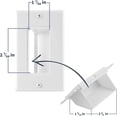 thumbnail image 2 of BASEPORT Recessed Wall Plate Cable Pass Through for In Wall Cable Management, Side Opening, 2 Pack, 2 of 8