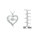 thumbnail image 3 of SZUL Women's Genuine Diamond Accent Mom Heart Necklace in .925 Sterling Silver, 3 of 5