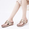 thumbnail image 6 of Womens Wedge Sandals Flip-Flops Comfortable Arch Support Massage Particle Platform Shoes, 6 of 6