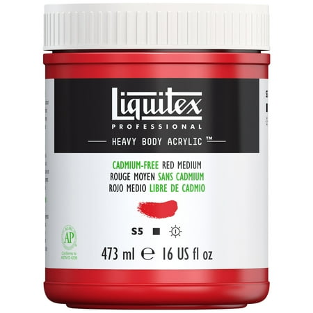 UPC: 0887452030232 | Liquitex Professional Heavy Body Acrylic Color 16 oz. Cadmium Free Red Medium