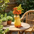 thumbnail image 5 of Handcrafted Resin Cat Flower Pot, Cute Shaped Kitten Vase for Succulents Dry Plants Home Decor, Yellow, 5 of 6