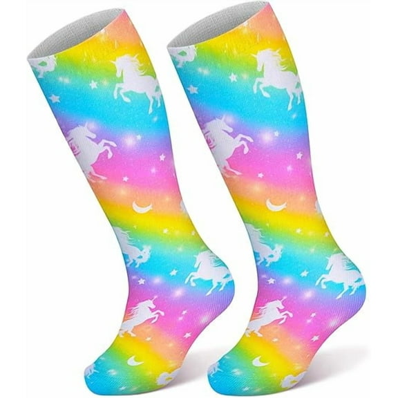 Kids Soccer Socks Toddler Knee High Soccer Baseball Socks for Girls