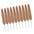 thumbnail image 2 of Moyic 10 unids/set ganchos de ganchillo mango de bambú costura herramientas de bordado ganchos de ganchillo juego de tejer Type6 NO6, 2 of 6