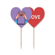 thumbnail image 1 of Lenguaje de señas Palillos de dientes bandera etiqueta de amor selección de pastelitos, 1 of 4