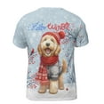 thumbnail image 2 of Hello Winter Goldendoodle Smiling in Red Scarf Hat Welcome Christmas All Over Print 3D Shirt Unisex Merch Doodle Dog Lover Gifts Idea - 00017, 2 of 6