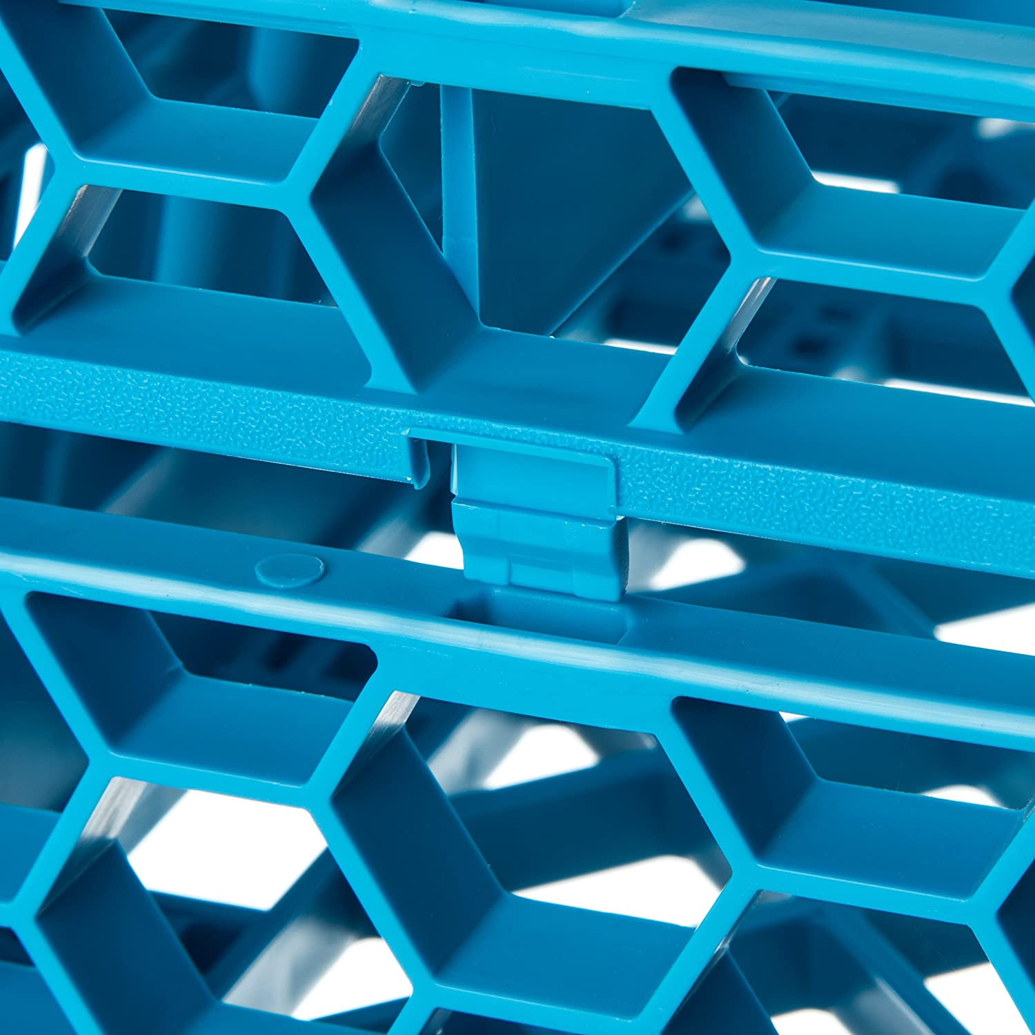 Carlisle OptiClean 25-Compartment Cup Rack Extender, 1-3/4"H x 19-3/4"W x 19-3/4"D, Blue