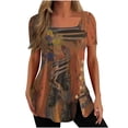thumbnail image 1 of DPTALR Blouse Décontractée pour Femme à Manches Courtes T-Shirt d'Été à Boutons, 1 of 8