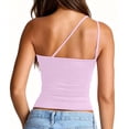 thumbnail image 5 of Erwazi Women's One Shoulder Tops Solid Sleeveless Tank Top Casual Summer Trendy Daily Wear, 5 of 7
