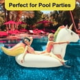 thumbnail image 2 of Big Inflatable Unicorn Pool Float, 2 of 7