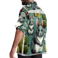 thumbnail image 3 of Cat Men's Printed Casual Button Down Short Sleeve Beach Shirts, 3 of 6
