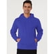 thumbnail image 2 of Sudadera con capucha con forro de felpa para hombre Sudaderas con capucha de manga larga sólida con bolsillo Azul S, 2 of 6