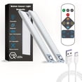 thumbnail image 2 of 2 Pack Smart LED Under Cabinet Lights, Motion Sensor, Dimmable 6500K Tunable, IR Remote, Rechargeable Cordless Lighting for Kitchen, Pantry, Garage, 2 of 9