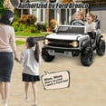 thumbnail image 2 of Ford Bronco 24V Ride on Car Toys with Remote Control, 2 Seater Electric Car for Kids with Bluetooth, FM Radio, LED Light, Battery Powered Vehicles for Toddler Boys Girls 3-6 Years, White, 2 of 8