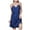 Dark Blue, variant on ,Sexy Satin Nightgowns for Women,Womens Sleeveless V Neck Lace Spliced Spaghetti Strap Sleepwear,Women's Loose Fit Trendy Camisole Pajamas,Lounge Wear Red S