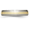 thumbnail image 4 of Chisel Titanium Brushed with 14k Gold Inlay 5.2mm Band - Ring Size 12.5, 4 of 8