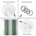 thumbnail image 5 of Dark Green Ombre Stripe Waterproof Fabric Shower Curtain,Farmhouse Simple Striped Waterproof Fabric Shower Curtain for Bathroom Curtains Bathtubs Hotel Shower Curtains with 12 Hooks Small 36x72in, 5 of 8
