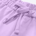 thumbnail image 6 of Xudanell Baby Girl Summer Clothes Solid Color Lace Short Sleeve Tops Shorts Set Baby Girls Clothing Purple 9-12 Months, 6 of 8