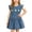 B_Blue, variant on MGDXOX Girls Sleeveless Denim Dress with Ruffle Sleeves and Tulip Applique Tiered Skirt Casual Flared Swing Dress Dark Blue 12 Months