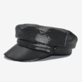 thumbnail image 1 of Leather Military Cap & Women Fashion Hat, 1 of 3