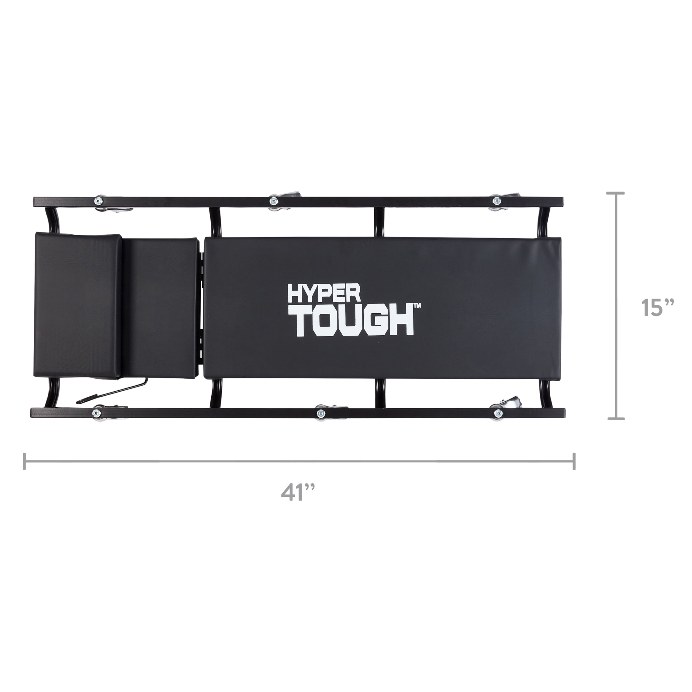 Hyper Tough Rolling Creeper with Adjustable Headrest