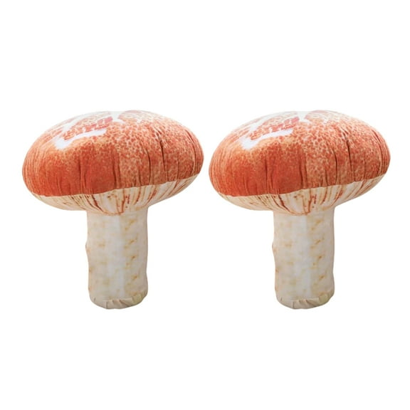 AURARMLET 2-Pack Plush Mushroom Stuffed Toys Multi-Colored Soft Hugging Friends for Living Room Decor and Kids