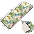 thumbnail image 2 of SKYSONIC 2'X6' Tropical Butterfly Retro Runner Rug with Rubber Backing, Palm Leaves Non Slip Entryway Rug Runner Washable Soft Area Rug Carpet for Hallway Bedroom Kitchen Decor, 2 of 6