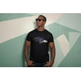 thumbnail image 5 of Game Garment Football Team Fan Sports Short Sleeve Crewneck Mens T-Shirts - Football Graphic Tees Men - Baltimore Steampunk Black XS-3XL, 5 of 6