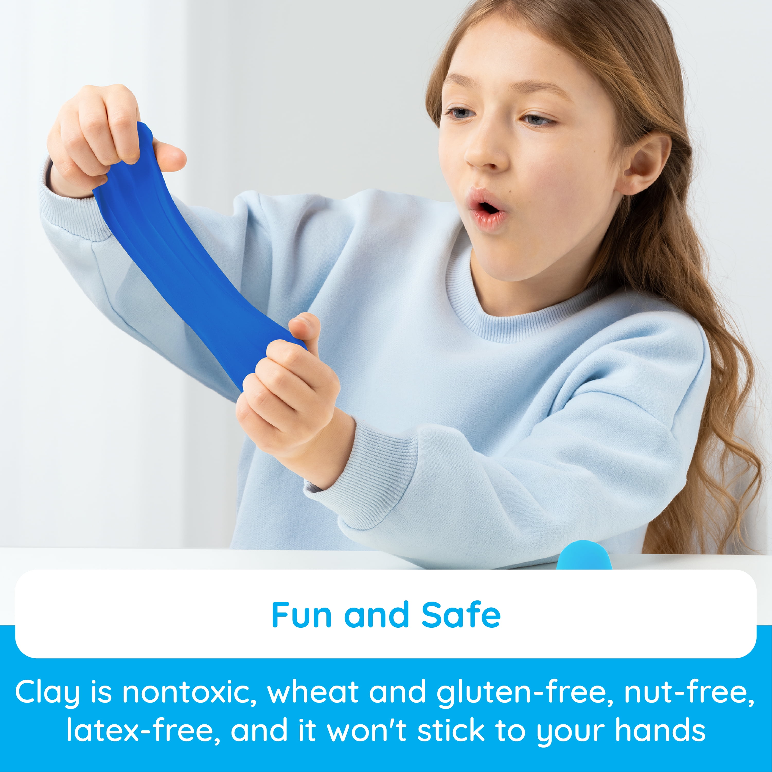Hey Clay Nice Ice Cream, Air Dry Clay Kit with Interactive App for Kids & Tweens