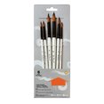 thumbnail image 1 of Pinceles de pintura de acuarela diferentes formas de pelo de nailon mango de madera pincel de pintura suministros de arte 6 Piezas Inevent WJU1481-03, 1 of 7