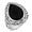 Black Simulated Onyx, variant on CHOOSE YOUR COLOR Large Teardrop Simulated Mother of Pearl Filigree Ring 925 Sterling Silver Band Female Size 7