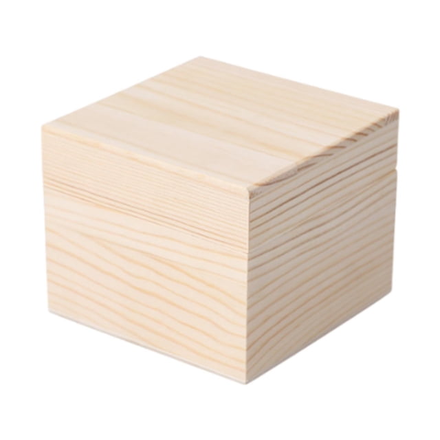 Caja de almacenamiento de madera Caja de madera Decorativa Versátil Revenedor resistente Caja de regalo portátil a prueba de polvo con tapa para baño S