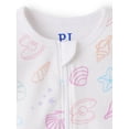 thumbnail image 2 of The Children's Place Baby & Toddler Girls Short Sleeve Snug Fit Cotton One Piece PJs, Sizes NB-5T, 2 of 3