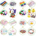 thumbnail image 4 of 2000+ Arts and Crafts Supplies Kit, DIY Making Set for Ages 6-10, Pom Poms, Beads, Feathers, Storage Bag Included, 4 of 6