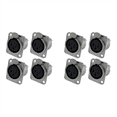 thumbnail image 1 of XLR Female Jack 3 Pin - Panel Mount Jacks D Series Size XLR-F - 8 PACK, 1 of 5
