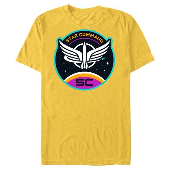 Disney and Pixar’s Lightyear Star Command Badge - Short Sleeve Blended T-Shirt for Adults - Customized-Yellow