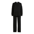 thumbnail image 4 of Time and Tru Women's and Women’s Plus Sweater Hoodie and Pants Set, Sizes XS-4X, 4 of 4