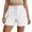 White, variant on Running Shorts for Women Drawstring High Waisted Yoga Shorts with Zipper Pockets Plus Size Fashion