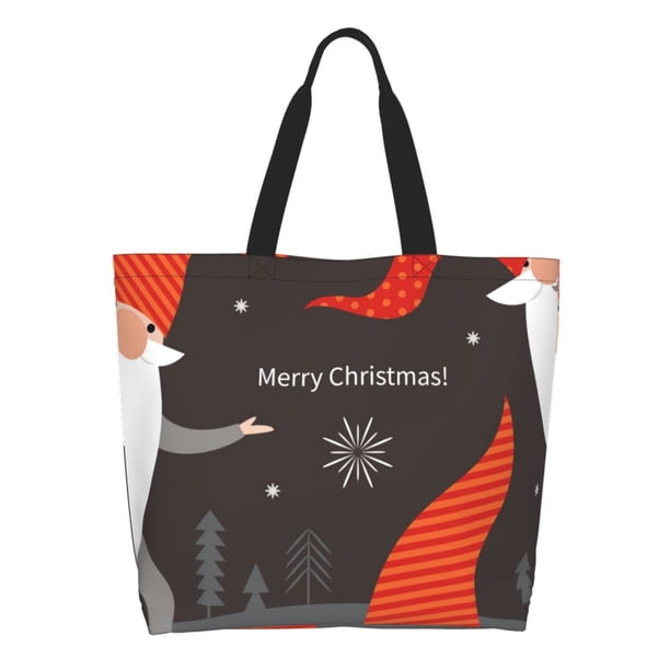 Easygdp Christmas Gnomes In Red Hats Bolsas Tote para Mujer, Bolsos de Hombro para Viaje, Bolsos de Mano de Gran Capacidad para Compras y Trabajo
