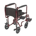 thumbnail image 3 of Drive Medical Aluminum Transport 17 Inch Comfort Seat Wide Wheelchair, 3 of 6