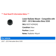 thumbnail image 2 of Lower Radiator Mount - Compatible with 2007 - 2013 Mercedes-Benz S550 2008 2009 2010 2011 2012, 2 of 2
