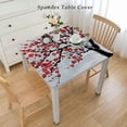 thumbnail image 2 of HAOXIT  Tablecloth, Plum Tree Blossoms Japanese Spring Traditional Festival Seasonal Celebration Print, Dining Room Kitchen Rectangular Table Cover 44''x44'', 2 of 7