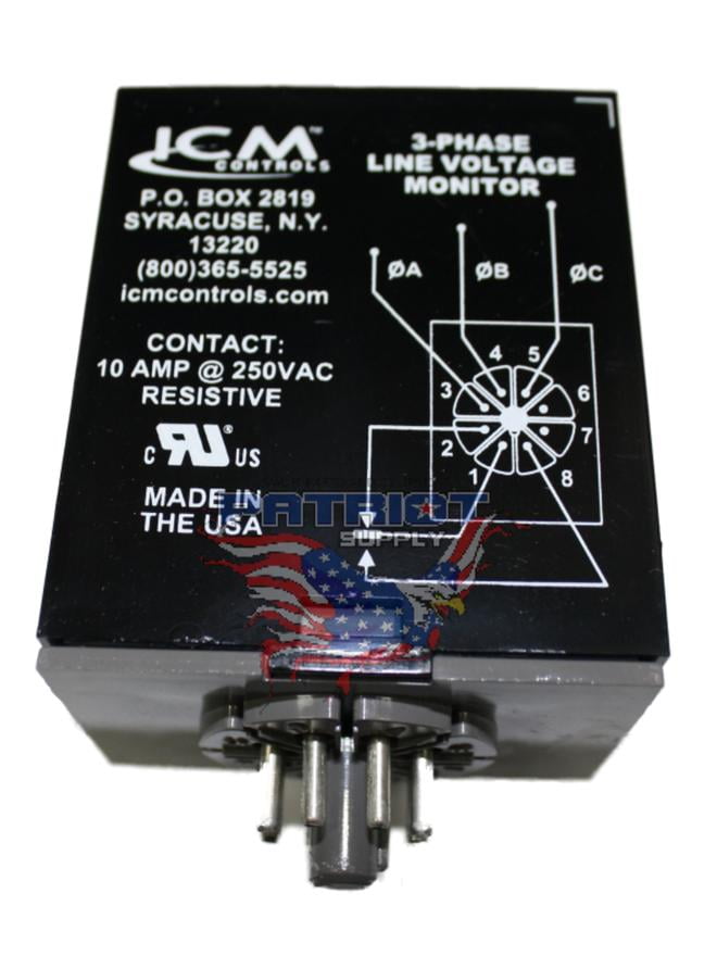 ICM Controls ICM408 Plug In Three Phase Line Voltage Monitor