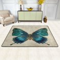 thumbnail image 2 of WOBOGO Royal Blue Butterfly Carpet Non-Slip Rugs Soft Doormat 36×24in Living Dining Room Bedroom Decorative, 2 of 7