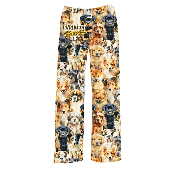 Collections Etc Can I Pet Your Dog Adorable Puppies Drawstring Lounge Pants
