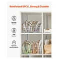 thumbnail image 5 of Shelf Track 36.3 Inch 8 Pack, Adjustable Steel Wall Mounted Shelf Pilaster System, Heavy Duty Storage Rails for Home, Garage, Closet, & Retail - Black Finish, 5 of 9