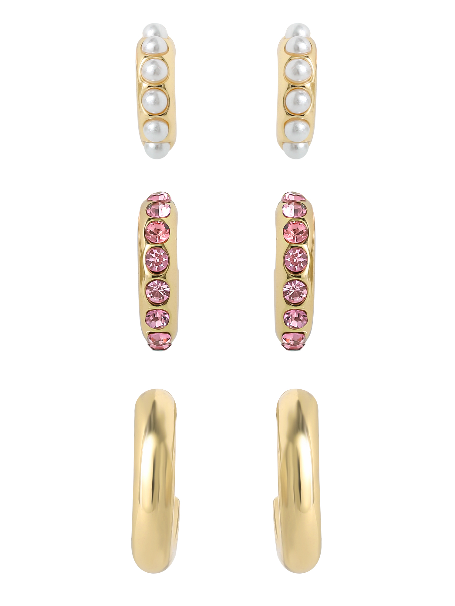 Celebrity Pink Women's Fashion Earring Set - 3 Pairs photo 2