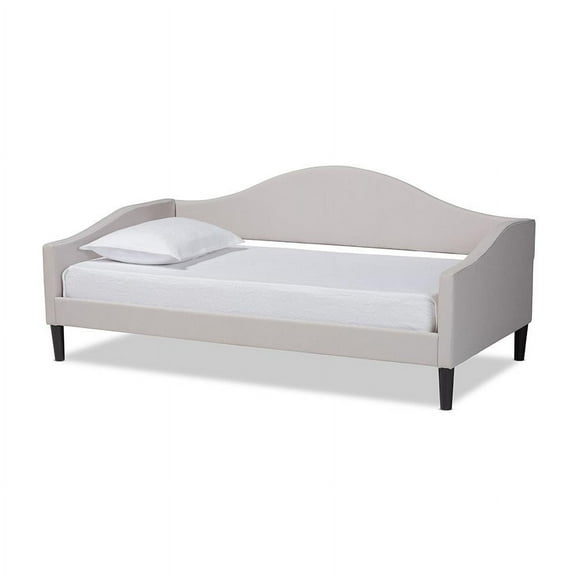 Baxton Studio Milligan Beige and Dark Brown Finished Wood Twin Size Daybed