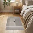 thumbnail image 3 of ODIKA 2'x3' Beige Gray Modern Geometric Patchwork Washable Doormat Minimalist Block Pattern with Stripes Non-Slip, Low Pile for Entryway, Kitchen, Laundry Room, 3 of 7