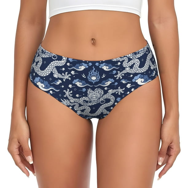 Fotbe Dragon Calzones Estampados para Mujer – Ropa Interior de Algodón, Cómoda, Suave y Elástica-Medium