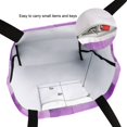 thumbnail image 6 of FORMRS Womens Canvas Tote Bag with Zipper Inner Pocket Shoulder Handbag, Purple and White Pattern, 6 of 7